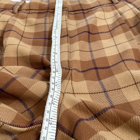 Aritzia Wilfred Effortless Flannel High-waisted Pleated Pants size 10 new - Picture 11 of 14